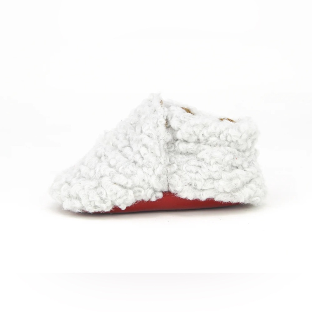 (NWT) Little Grapefruit - Dove Shearling Booties / Crib Shoes - 3 (6-9m)